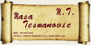 Maša Tešmanović vizit kartica